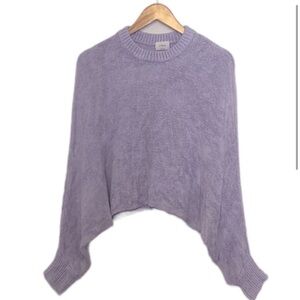 Aritzia Wilfred Mimi Cropped Batwing Chenille Sweater - Lilac